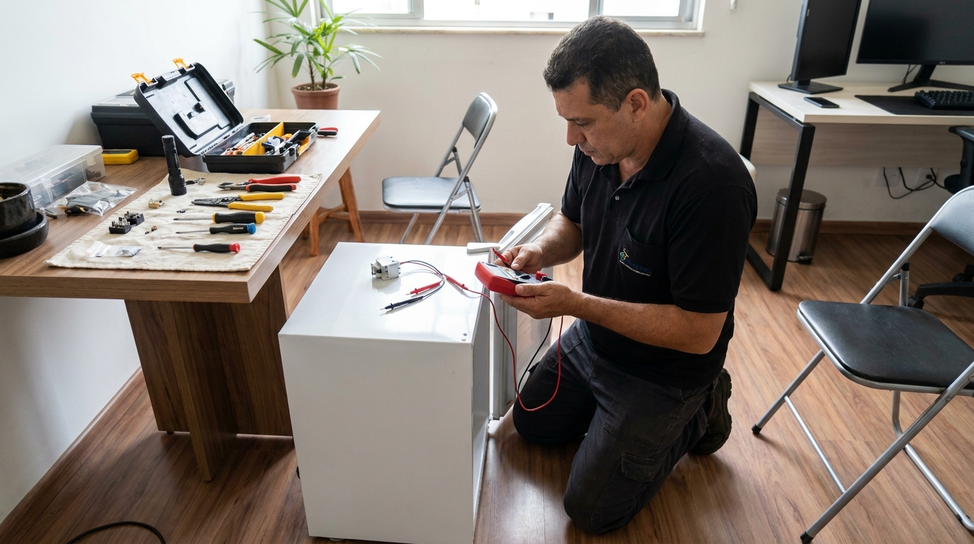 Reparo da placa eletrônica de frigobar em Taubaté‑SP